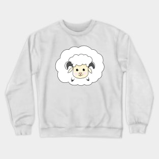 sheep cartoon funny cute Crewneck Sweatshirt